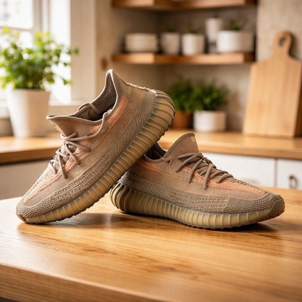 Size 11.5 - Yeezy Boost 350 V2 Sand Taupe Lightly Stepped In